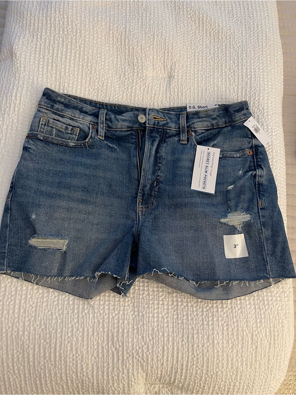Old Navy Distressed Denim Cutoff Shorts - Blue Wash